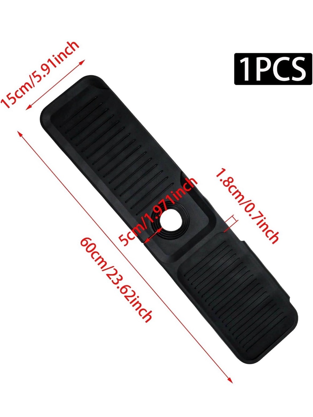 Black Silicone kitchen sink splash guard 24inch